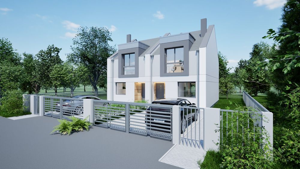 Dom w zabudowie bliźniaczej w Zaniemyślu