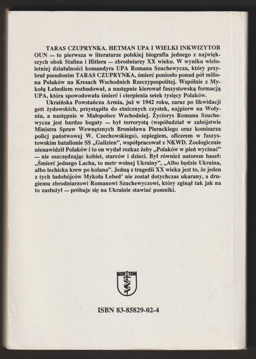 Taras Czuprynka ( Roman Szuchewycz ) - Edward Prus - 1998