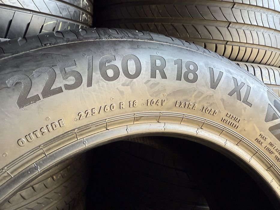 Літні шини 225/60 R18 Continental EcoContact 6 2шт. 90% залишку 2021