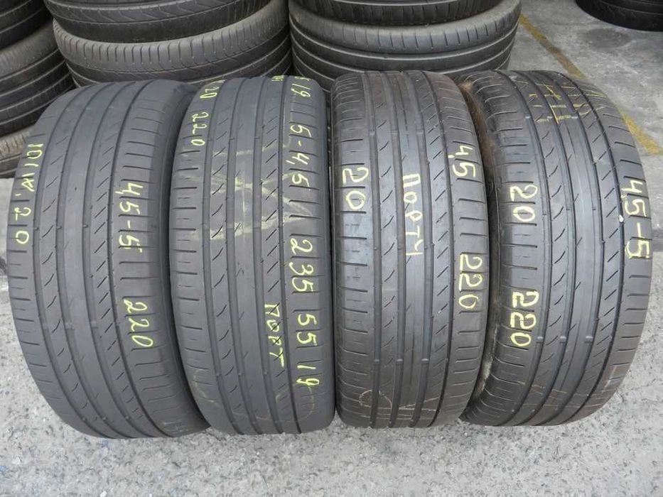 235/55 R19 101W Continental SportContact5 літо 4штуки 2020рік шини б/у