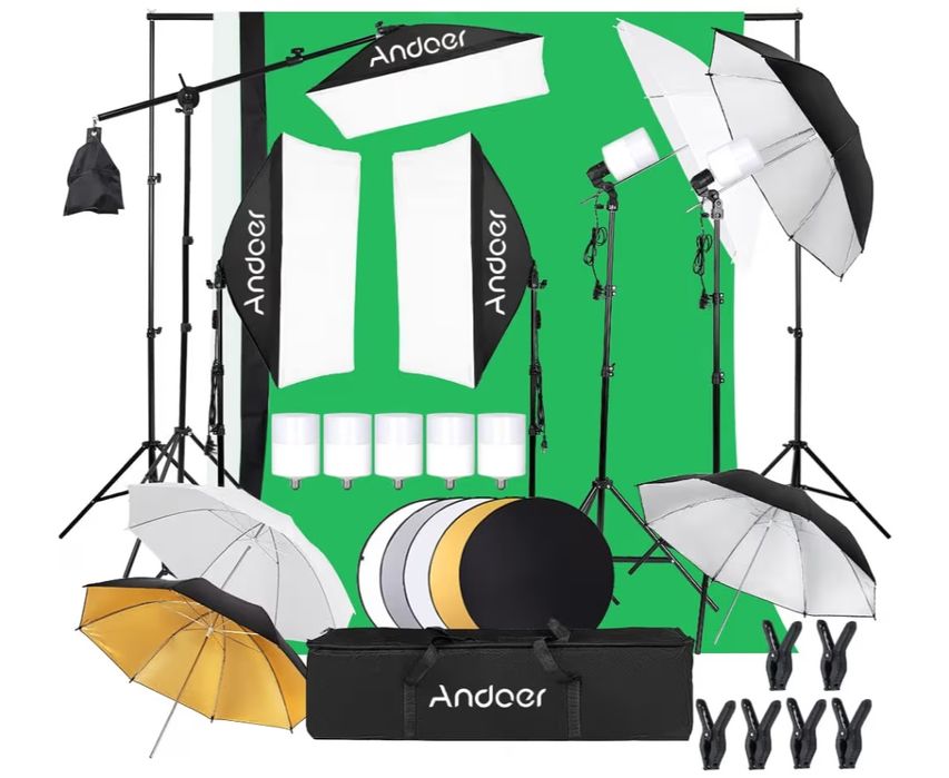 Andoer - Kit de estúdio de fotografia