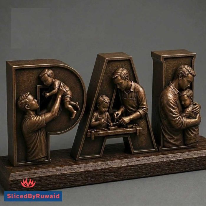 PAI Decorativo em Impressão 3D - Presente Especial para o Dia do Pai | 19x10 cm