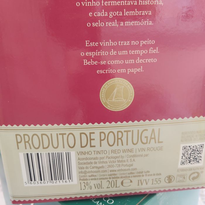 Vendo 60 litros de vinho
