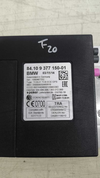 Modulo Bluetooth/Combox BMW Serie 1/2/3/4/5 (F20/F30/F10/F22)  9377.150