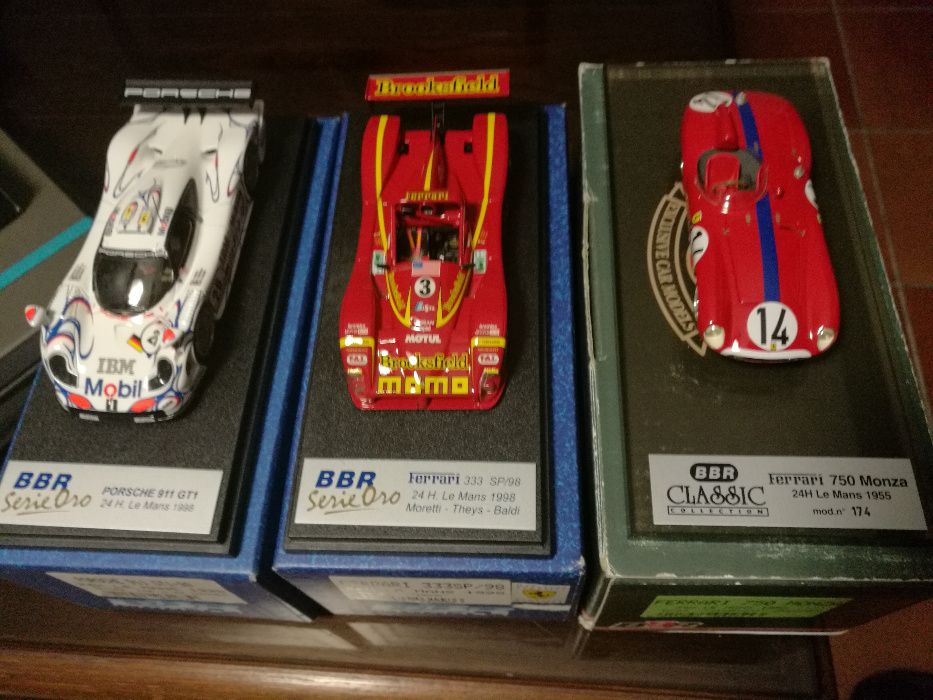 Miniaturas 1:43 BBR Ferrari e Porsche Le Mans