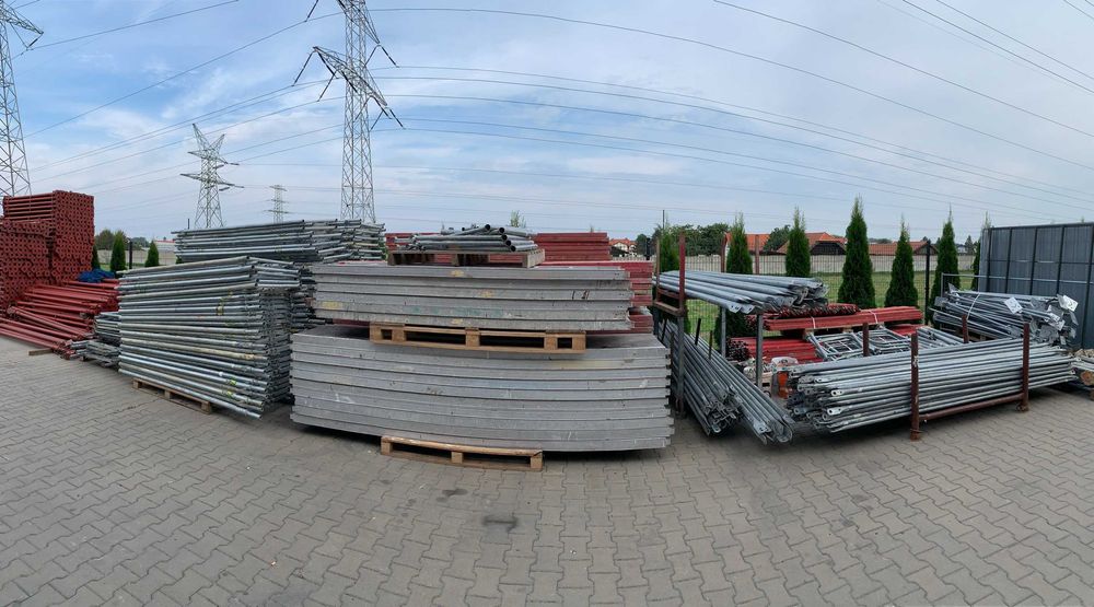 Zestaw rusztowania elewacyjnego murarskiego Plettak przejezdne