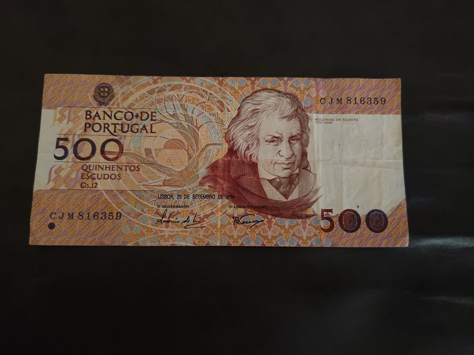 500$00 de MOUZINHO DA SILVEIRA, CHAPA 12, de 29 de Setembro de 1994