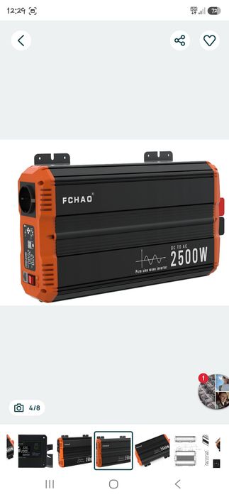 Przetwornica falownik fchao 2500/5000w pełny sinus