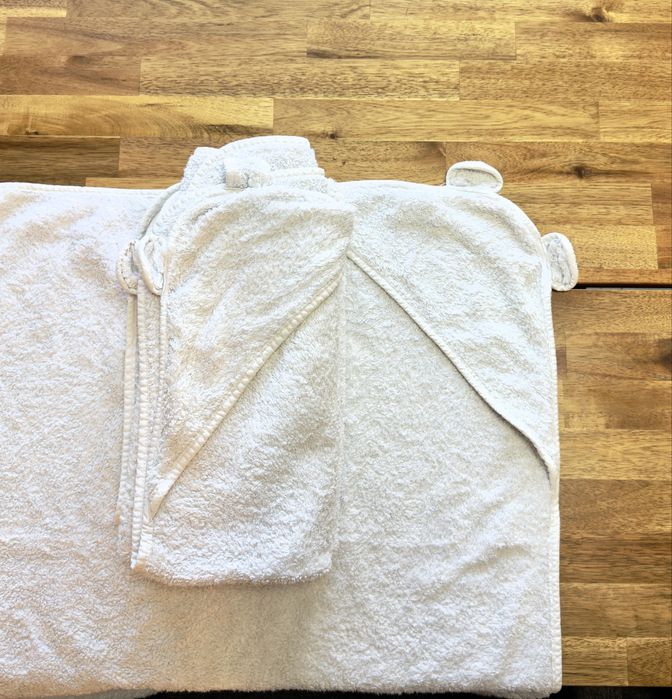 Lote 3  toalhas de banho de bebe