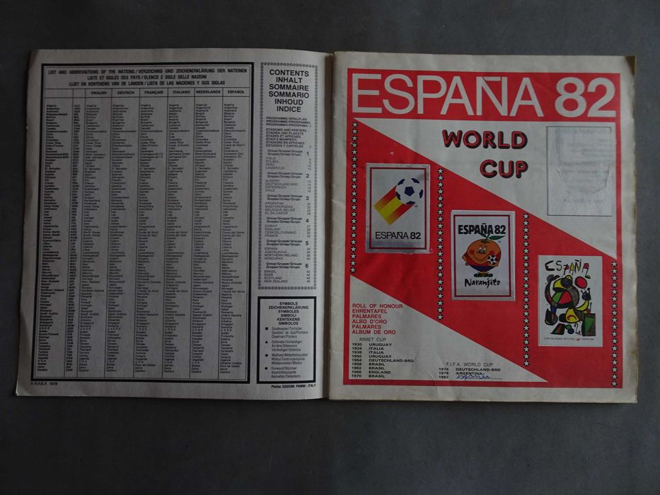 Caderneta de cromos futebol Mundial de Espanha 1982 Panini World Cup