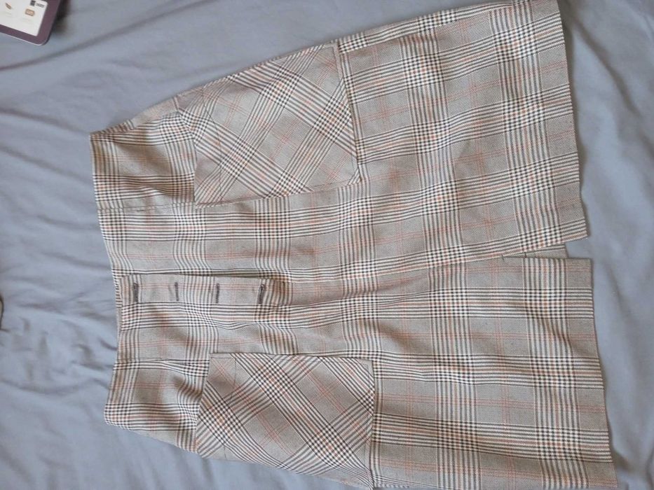 jesienna spódnica primark w brązową kratę 38/40