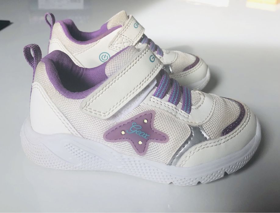 Geox Lights buty sportowe białe na rzepy 23