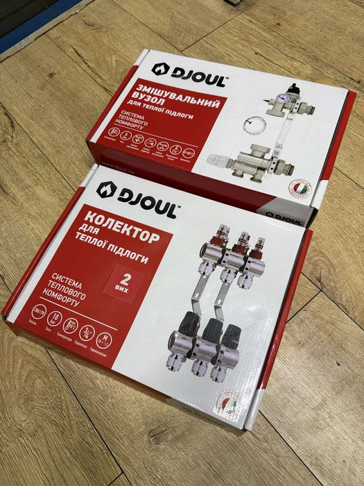 Смесительный узел для теплого пола в сборе DJOUL на 3 выхода