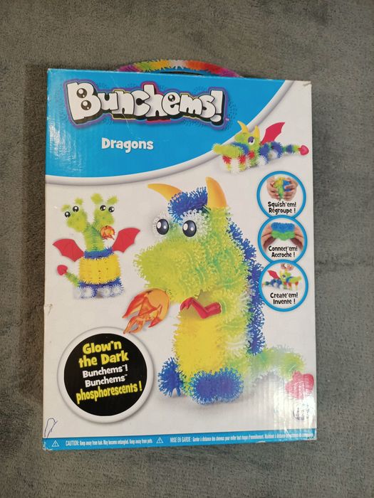 Rzepy, klocki, Bunchems Dragon plus dodatkowe ok 100 rzepów