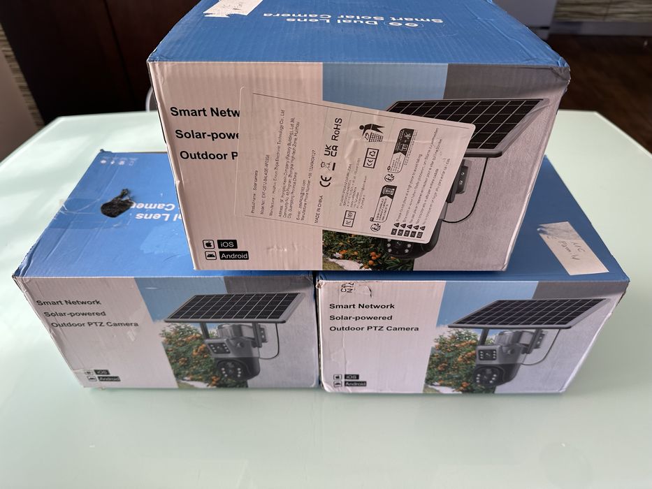 3 Câmaras de Vigilância 4G Solares PTZ – Lente Dupla – EseeCloud
