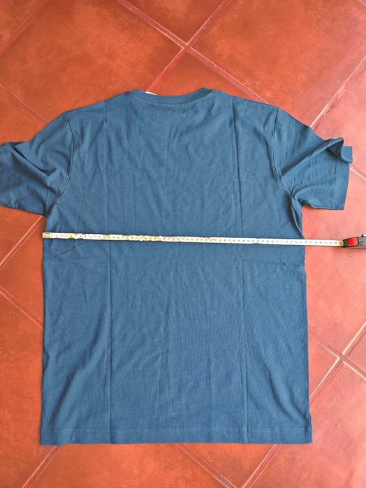 T-shirt Tom Tailor, nova, 100% algodão, azul, tamanho L