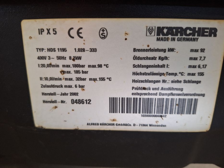 Myjka ciśnieniowa Karcher HDS 1195 Ceramika!