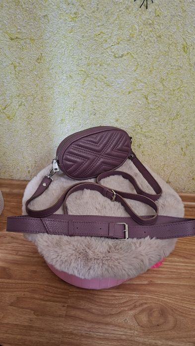 Сумка женская кожаная кросбоди бананка Udler натуральная кожа