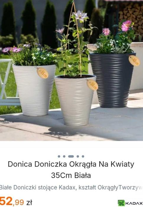 Donice z wkładem wys. 65 szer. 33