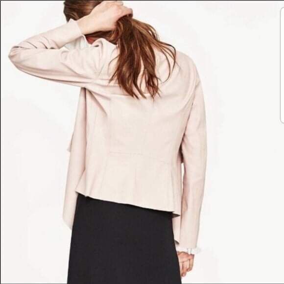 Стильний фірмовий блейзер піджак жакет із екошкіри Zara