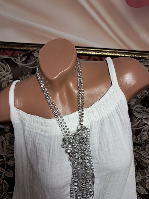 Білий котоновий сарафан h&m.