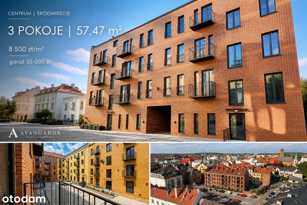 mieszkanie - 3 pokoje ,Śródmieście ul . Bórzniczna