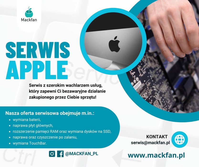 Serwis  Apple MacBook iPhone– naprawy płyt głównych, zalania, baterie