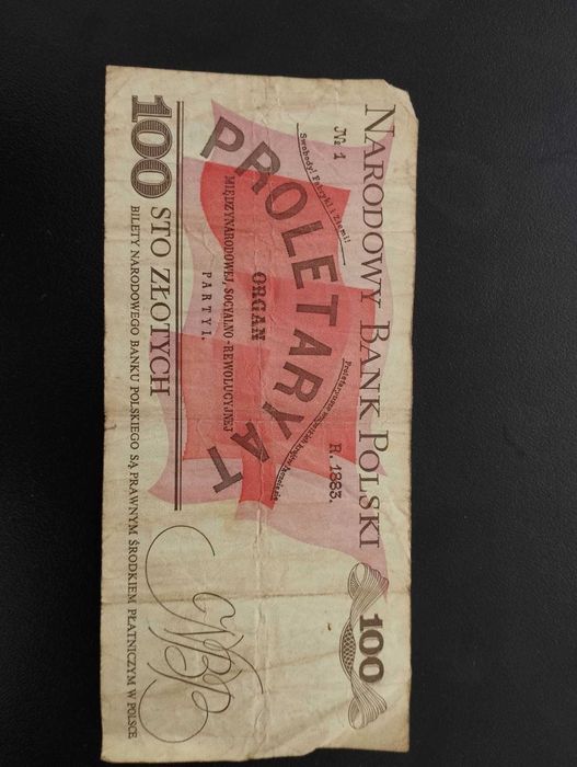 Banknot 100 zł stary PRL Ludwik Waryński