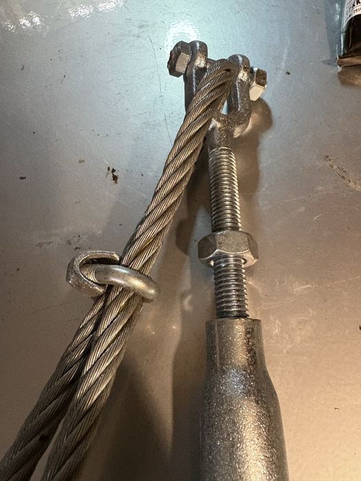 Liny Stalowe ocynk, 8mm, 7x360cm + 4Naciągi