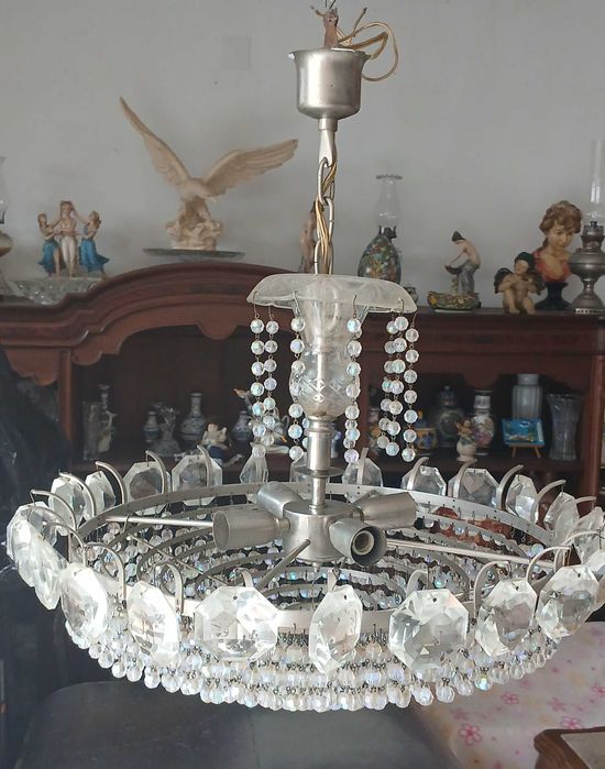 Candeeiro de sala vintage inox
