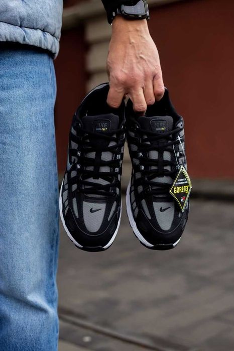 Мужские кроссовки Nike P-6000 "Black/Grey" Gore-Tex. Размеры 41-45