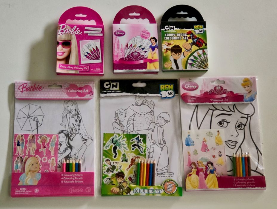 Set de Colorir Princesas / Barbie / Ben 10 (2,50 cada para todos)