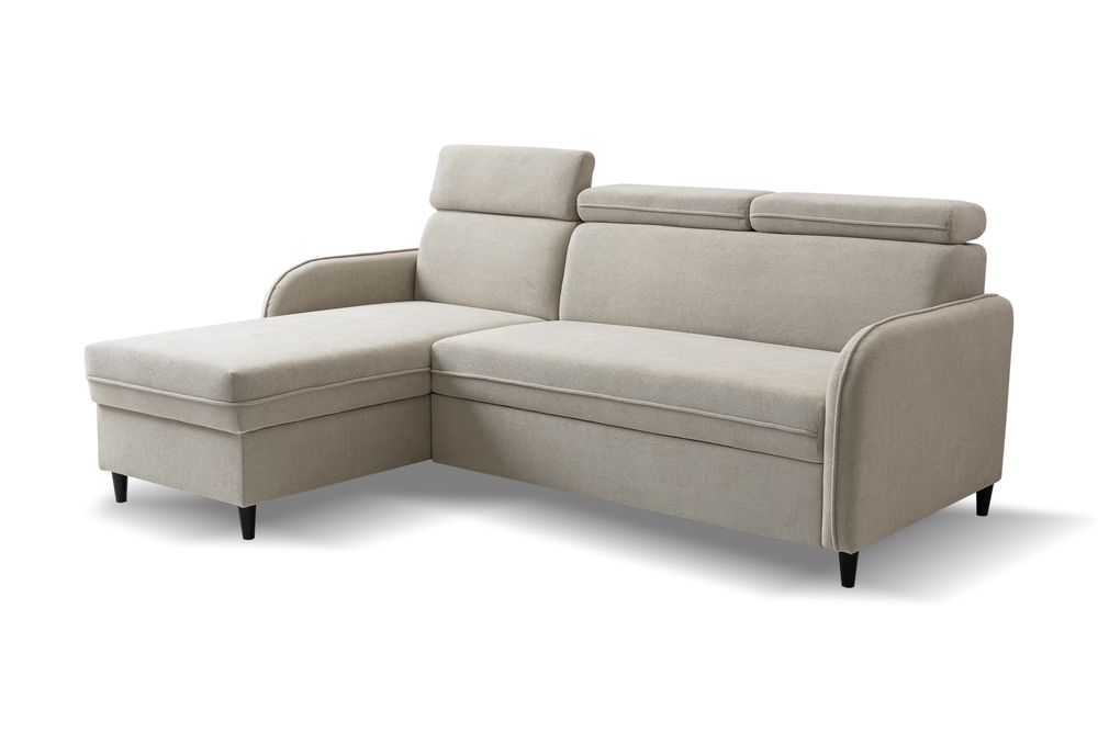 Narożnik BOHO 220x165 - funkcja spania, pojemnik, ruchome zagłówki