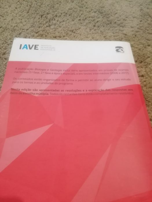 Biologia e Geologia, Preparação Exame nacional, IAVE