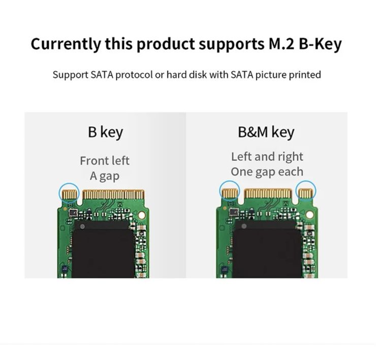 Adapter przejściówka dysku M2 SATA do SATA 3 | 2.5" SSD | 6 Gbit/s