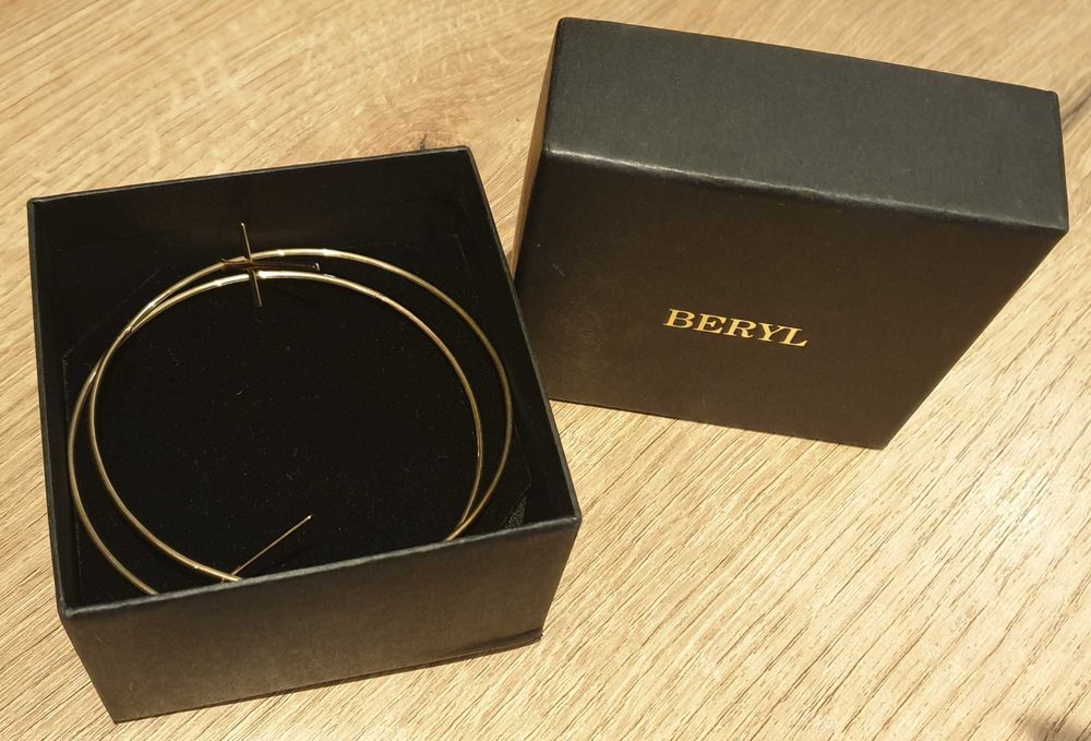 Kolczyki Beryl, pozłacane, nowe