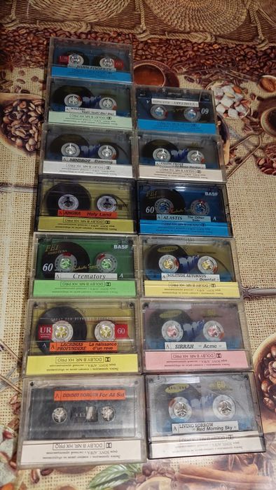 Аудіо касети Angra/Crematory/Sirrag/Cemetary/Celtic Frost/Alastis/Mind