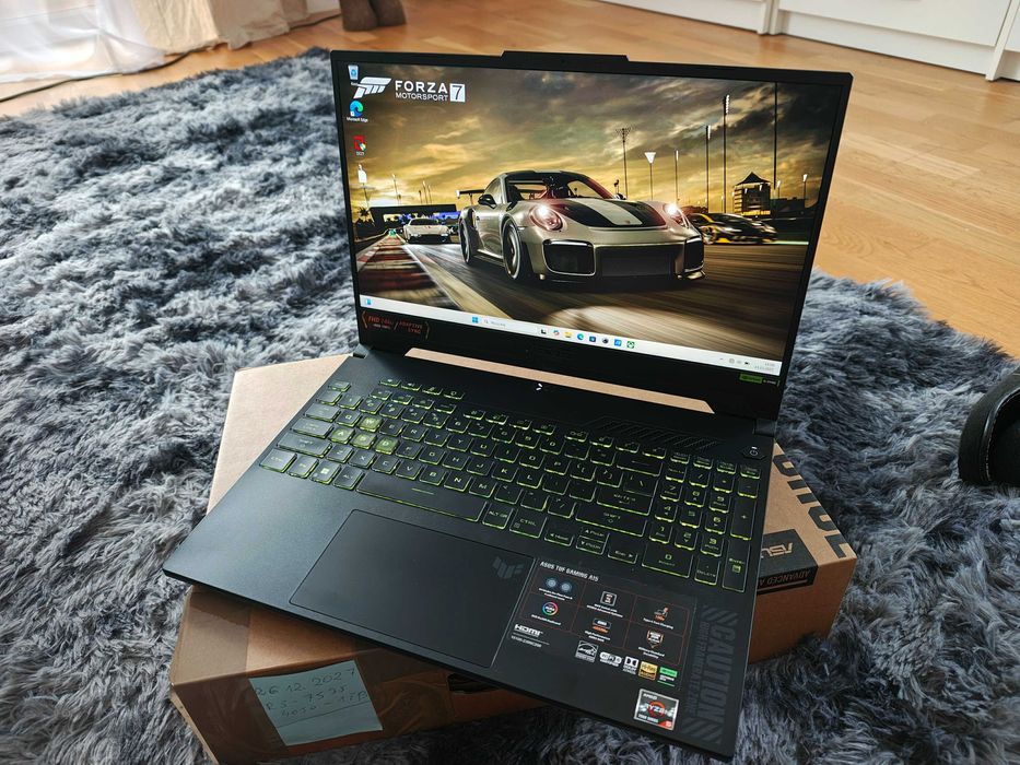 GAMINGOWY Laptop ASUS TUF 15.6"R5 12x4.55Ghz16GB,RTX4050/140W-6GB/GW27