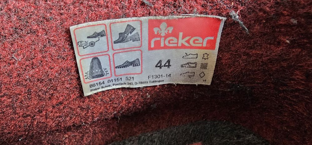 Rieker męskie półbuty rozmiar 44 wkładka 29,5cm używane