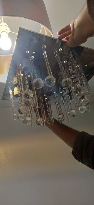 Люстра з підвісками "кристалами"