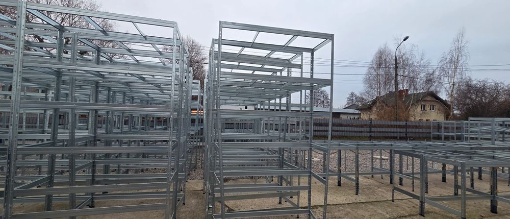 Regał magazynowy metalowy wciskany 180x150x60