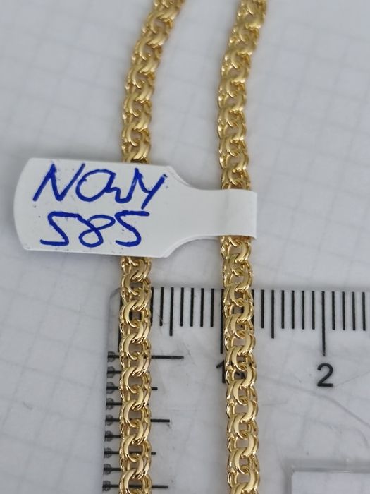 Nowy piękny złoty łańcuch Garibaldi 585 14k 55cm 10.01gr okazja!!