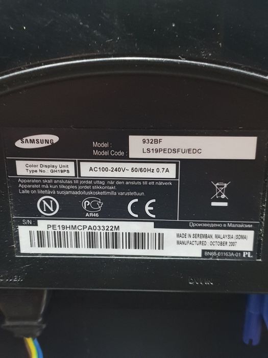 Монитор Samsung 932BF "19"