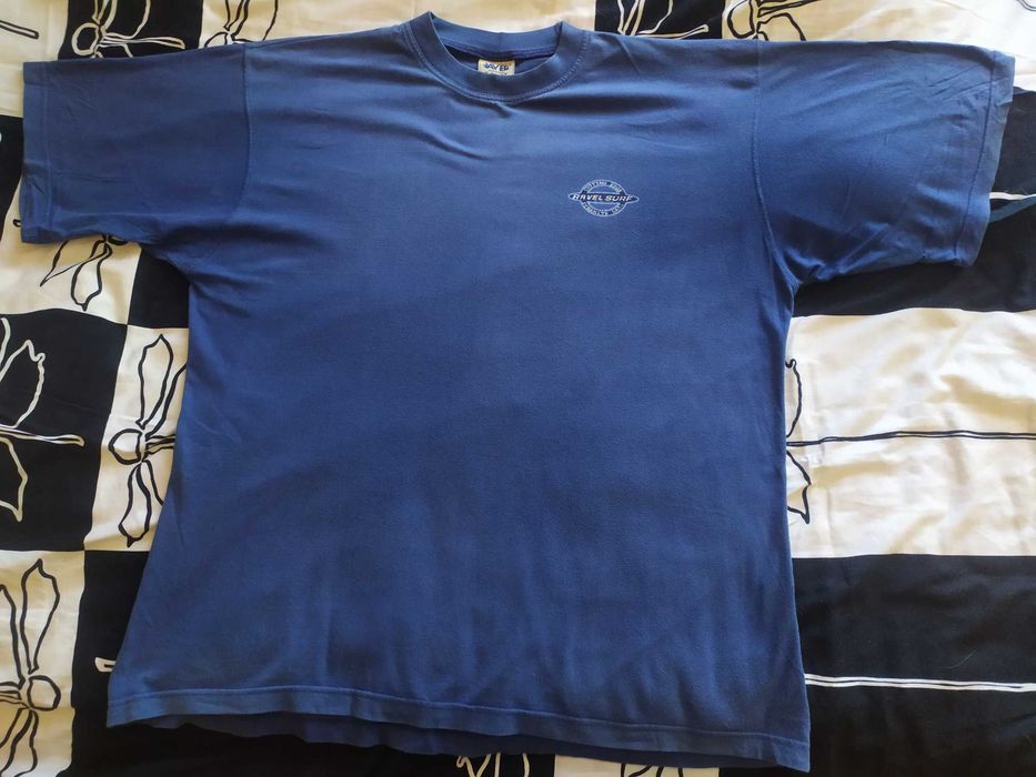 T-shirt niebieski męski