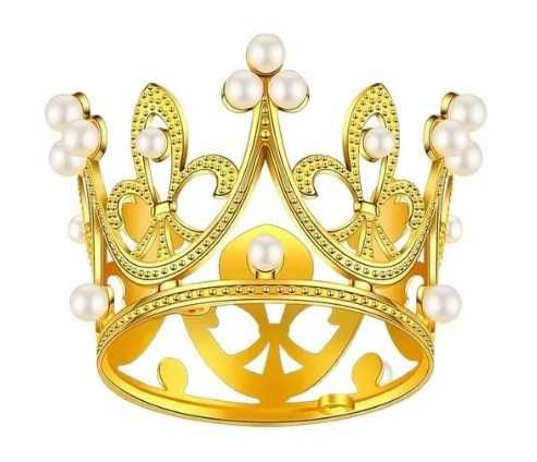 2 sztuki. Perłowa tiara, korona na tort.