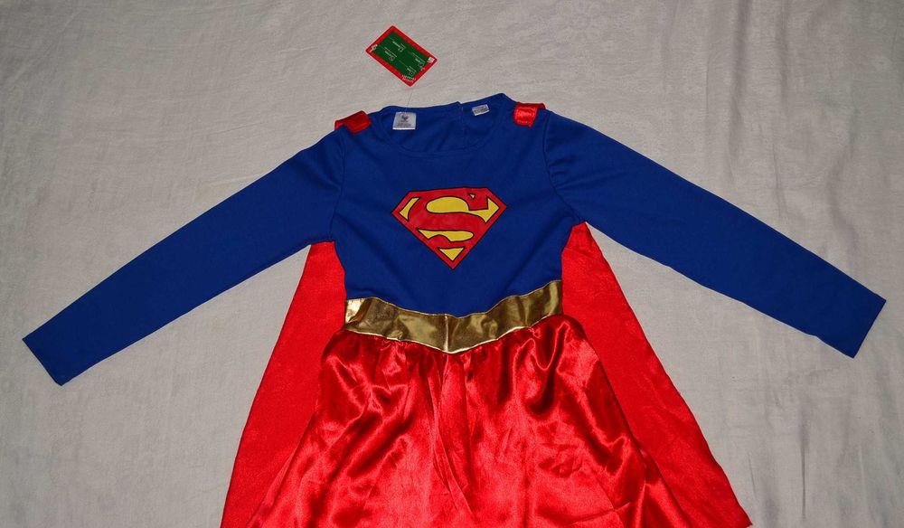 Нове плаття з плащом SuperGirl СуперДевушка костюм карнавальный образ
