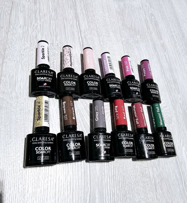 Lakiery hybrydowe Claresa 12 sztuk