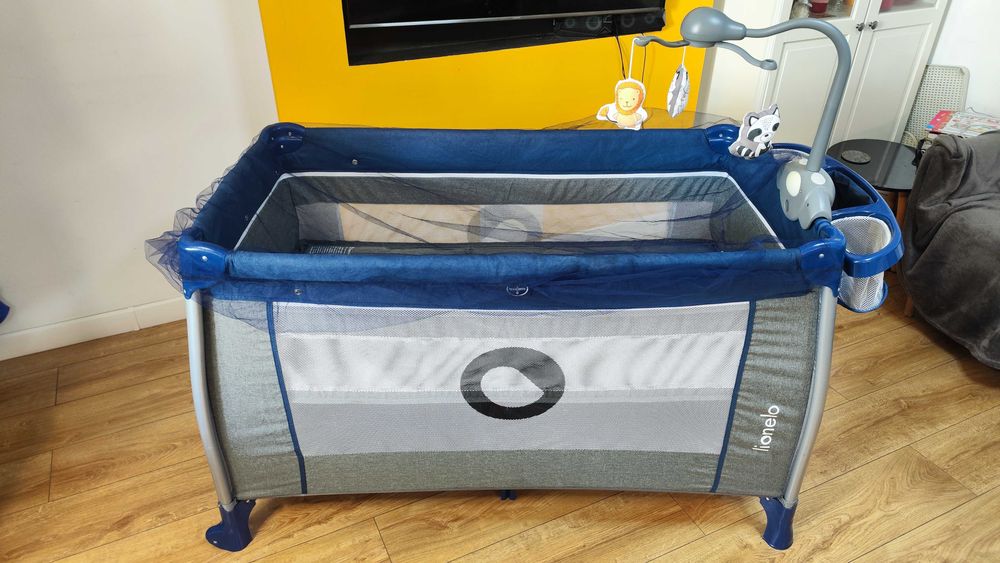 Lionelo Thomi Łóżeczko turystyczne Navy Blue