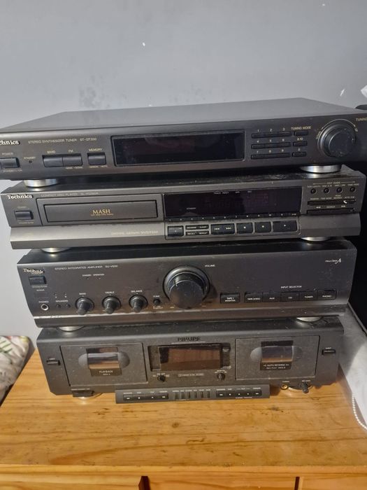 Wieża technics su-v500, st-gt350, sl-pg360, philips fc910.