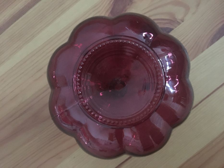 Wazon kolorowe szkło, sygnowany P